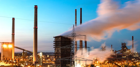 Thyssen-Krupp-Stahlwerk in Nordrhein-Westfalen. BRD-Industrie de...