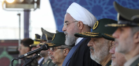 Irans Präsident Hassan Rohani am 22. September 2019 bei einer Mi...