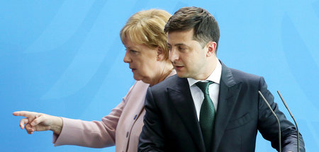 Bundeskanzlerin Angela Merkel und Wolodimir Selenskij, Präsident...