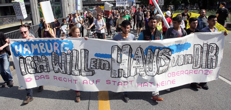 Demonstration gegen Wohnungsnot in Hamburg (28.5.2016)