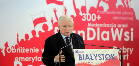 Pis-Chef Jaroslaw Kaczynski auf eine Parteiveranstaltung in Bial... Pis-Chef Jaroslaw Kaczynski auf eine Parteiveranstaltung in Bial...