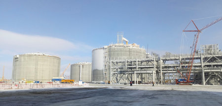 Erdgasaufbereitungsanlage auf der russischen Jamal-Halbinsel