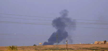 Mit Bombardements der syrischen Stadt Ras Al-Ayn hat die Türkei