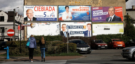 Wahlplakate im polnischen Wielun (10.10.2019) Wahlplakate im polnischen Wielun (10.10.2019)