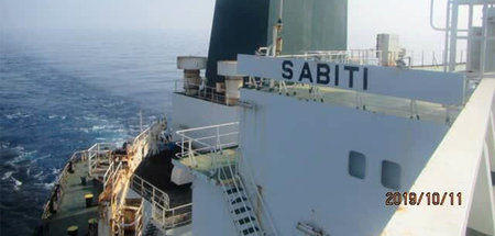 Der iranische Öltanker »Sabiti« im Roten Meer Der iranische Öltanker »Sabiti« im Roten Meer