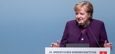 Braucht sich nicht zu fürchten: Bundeskanzlerin Angela Merkel (C... Braucht sich nicht zu fürchten: Bundeskanzlerin Angela Merkel (C...