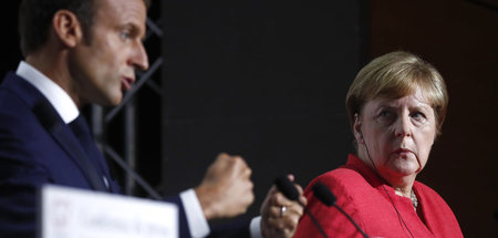 Widersacher: Frankreichs Präsident Emmanuel Macron und Bundeskan...