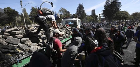 Nach den Protesten wird in Quito aufgeräumt