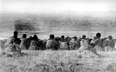 Bulgarische Truppen belagern die Stadt Adrianopel (heute: Edirne... Bulgarische Truppen belagern die Stadt Adrianopel (heute: Edirne...