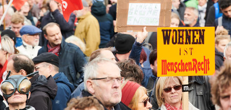 Demonstration am Berliner Alexanderplatz gegen »Mietenwahnsinn« ...