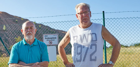 Gerhard Jüttemann (l.) und Wigbert Mühe kämpften mit allen Mitte...