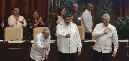 Verbündete. Nicolas Maduro mit Raul Castro und Miguel Díaz-Canel