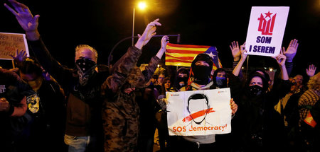 Protest gegen die spanische Monarchie und die Repression am 4. N...
