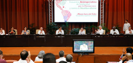 Solidaritätskonferenz mit Venezuelas Präsident Nicolas Maduro (M...