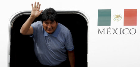 Evo Morales am Dienstag bei seiner Ankunft in Mexiko-Stadt