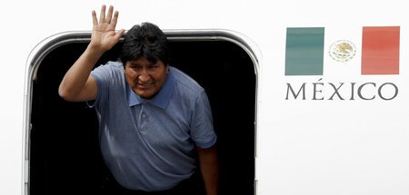 Evo Morales am Dienstag bei seiner Ankunft in Mexiko-Stadt