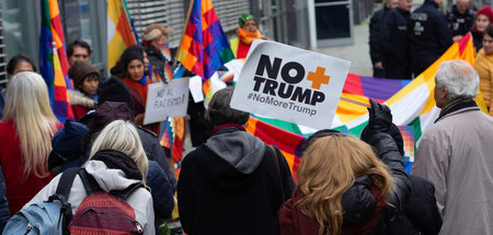 Für Evo Morales, gegen Donald Trump: Kundgebung am Mittwoch in B... Für Evo Morales, gegen Donald Trump: Kundgebung am Mittwoch in B...