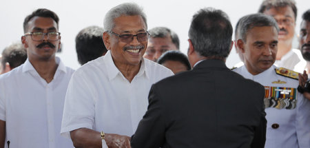 Der neue Mann an der Spitze Sri Lankas: Gotabaya Rajapaksa bei d