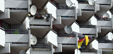 Wohnkomplex in Köln-Chorweiler in Nordrhein-Westfalen, 15. Juni ...