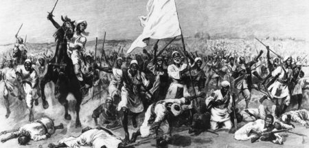 Angriff der Derwische in der Schlacht von Omdurman am 24. Novemb...