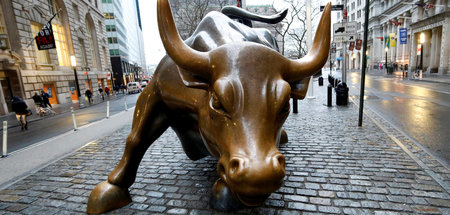 Ein Bulle auf der Wall Street in New York (7.3.2017)