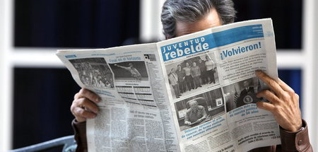 Leser der kubanischen Tageszeitung in Havanna 2014