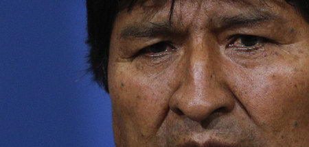Staatschef Evo Morales am 10. November in El Alto einige Stunden