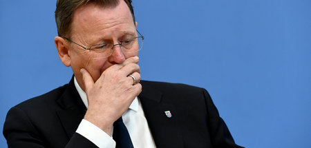 Bodo Ramelow am Tag nach der Landtagswahl in der Bundespressekon... Bodo Ramelow am Tag nach der Landtagswahl in der Bundespressekon...