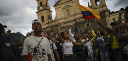 Demonstration in Bogotà am Sonntag
