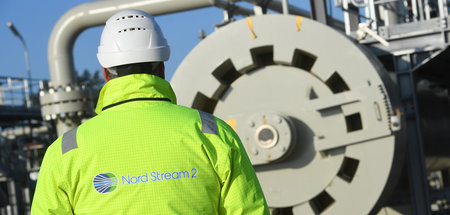 Auf der Baustelle der Ostseepipeline »Nord Stream 2« an der Molc...