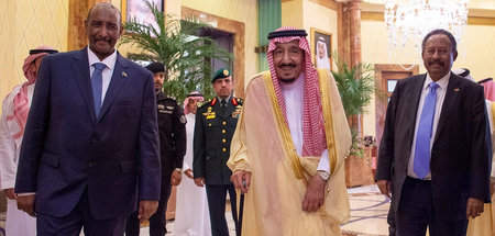 Auch die Saudis mögen die neue Mannschaft: König Salman (Mitte)