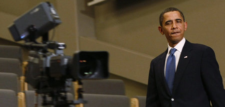 Betrug an der Welt: Der damalige US-Präsident Barack Obama am 18...