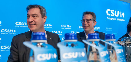 CSU-Generalsekretär Markus Blume (r., hier mit CSU-Parteichef Ma