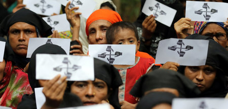 Stiller Protest: Rohingya-Frauen erinnern an ihre Vertreibung im...