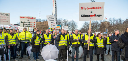 Das letzte Aufgebot: Demonstration gegen den Mietendeckel in Ber...
