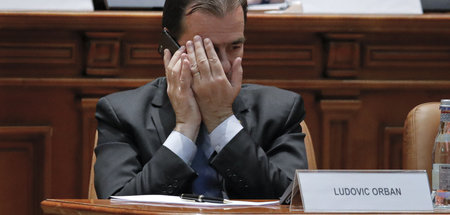 Rumäniens Ministerpräsident und Vorsitzender der Nationalliberal...