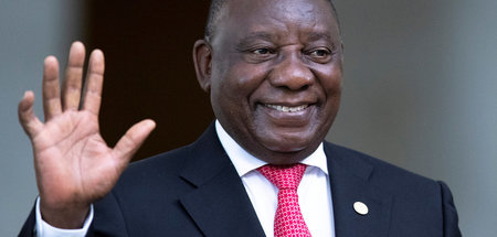 Südafrikas Präsident Cyril Ramaphosa am 14. November in Brasília...