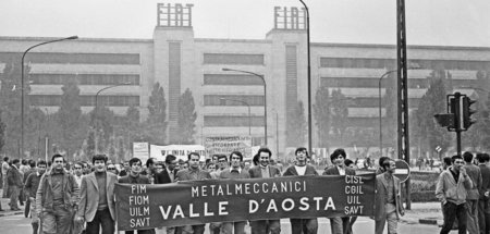 Heißer Herbst in Italien. Streik im FIAT-Werk Mirafiori bei Turi...