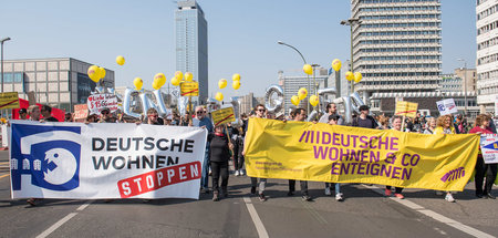 Demonstration gegen »Mietenwahnsinn« am 6.4.2019 in Berlin