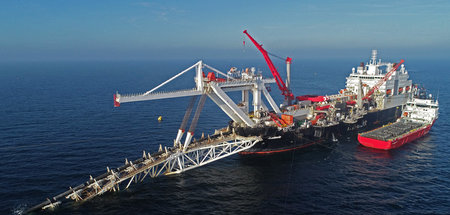 Das Verlegeschiff »Audacia« des Offshore-Dienstleisters Allseas
