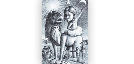 Thomas Bühler, »Willkommen«, 2017, Pigmenttusche, Acryl mit Fede...