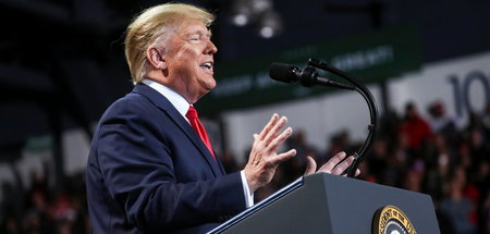 US-Präsident Donald Trump am 18. Dezember 2019 in Michigan US-Präsident Donald Trump am 18. Dezember 2019 in Michigan