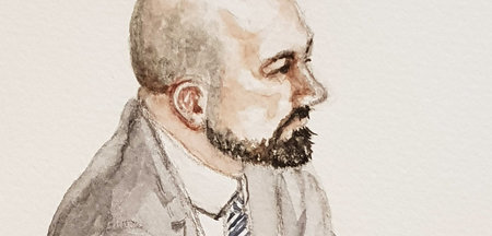 Polizeioberrat Youssef El-Saghir im Zeugenstand des Untersuchung...