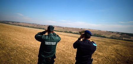 Frontex-Beamte an der bulgarisch-türkischen Grenze (7.10.2016)