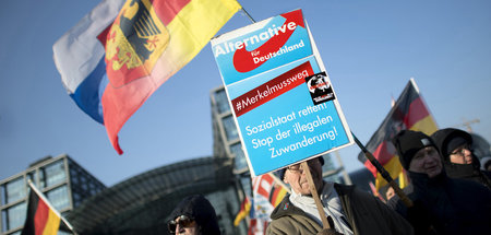 Ob das klappt? Demonstranten wollen mit der AfD den »Sozialstaat... Ob das klappt? Demonstranten wollen mit der AfD den »Sozialstaat...