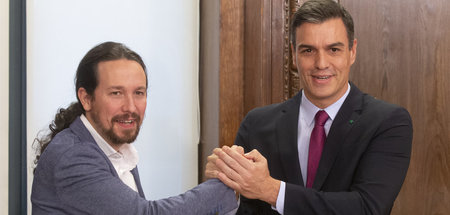 Koalitionäre ohne Mehrheit: Pablo Iglesias und Pedro Sánchez