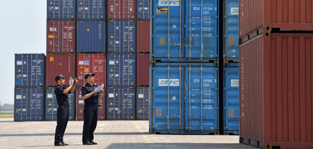 Container im Hafen Nanchang: Die chinesischen Ausfuhren in die U...