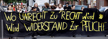 Protest gegen Aushebelung der Verfassung am Donnerstag in Frankf...