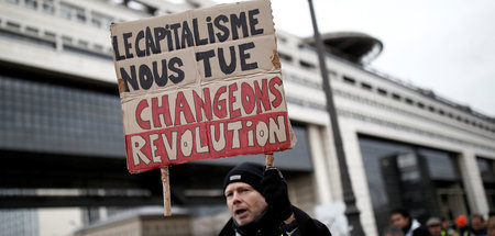 Protest gegen Sozialkürzungen in Paris (7.12.2019)