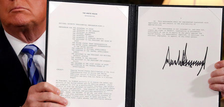 US-Präsident Donald Trump kündigte das Atomabkommen mit Iran am ...